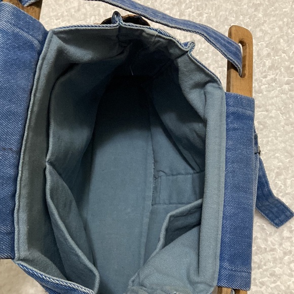 Vintage Denim Canvas Shoulder Bag - Picture 3 of 9
